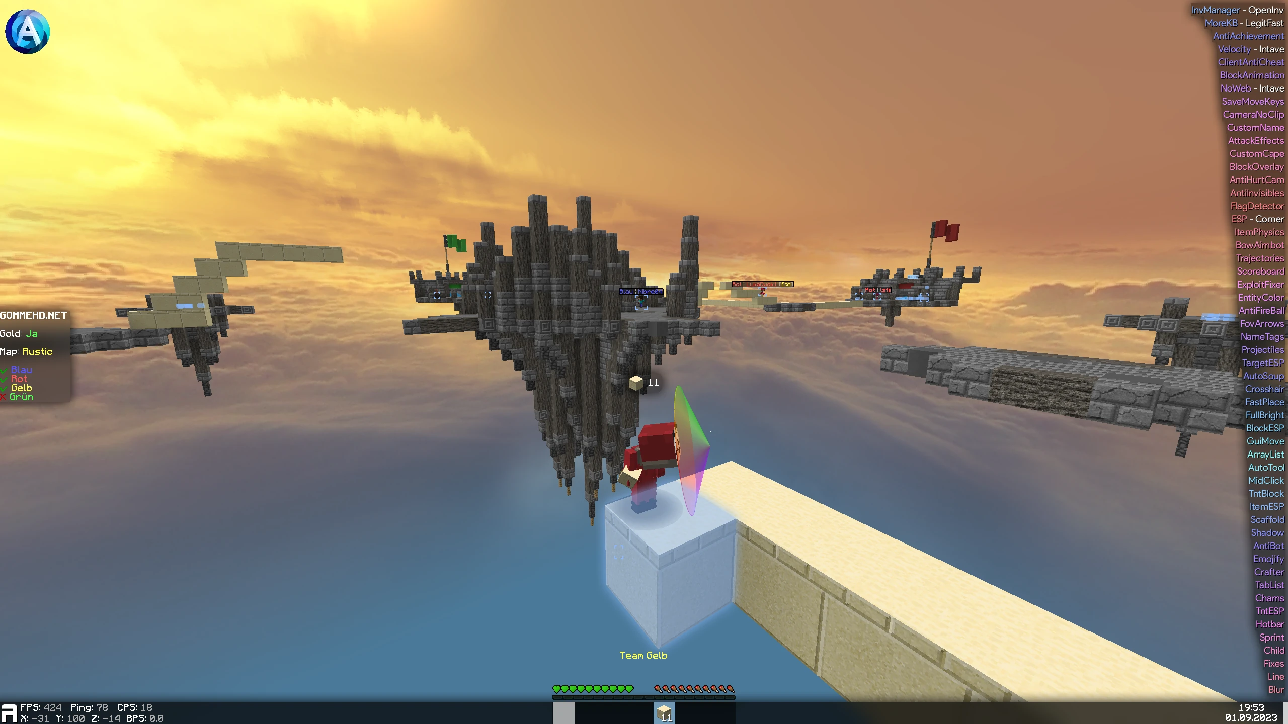 Augustus Client in Gomme Bedwars